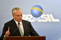 Brasiliens president Michel Temer sade under ett argt tv-framträdande att han inte kommer att avgå.