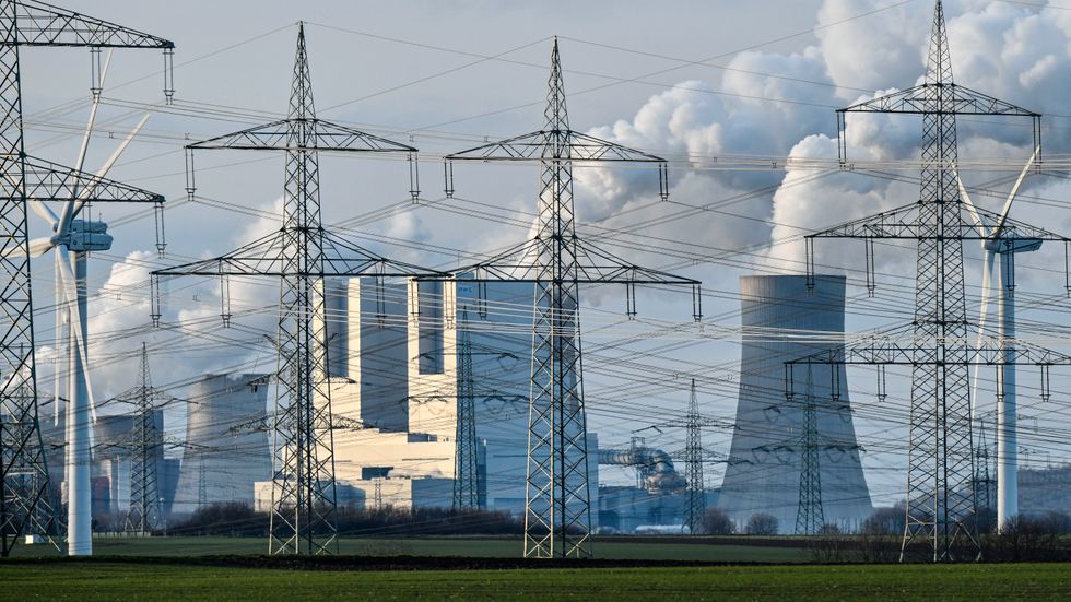 Det koldrivna kraftverket RWE Niederaussem i Bergheim i Nordrhein-Westfalen.