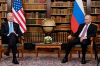 Joe Biden och Vladimir Putin vid ett tidigare toppmöte.