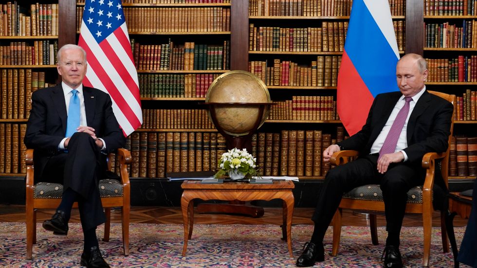 Joe Biden och Vladimir Putin vid ett tidigare toppmöte.