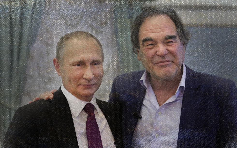 Vladimir Putin och Oliver Stone i ”Putin enligt Oliver Stone”.