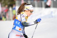 Längdstjärnan Ebba Andersson, här under Seefeld-VM:s 10 kilometer klassiskt, har inget intresse av att åka fem i stället för tre mil.