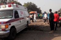 Förödelse efter en tidigare attack i Maiduguri. Arkivbild.