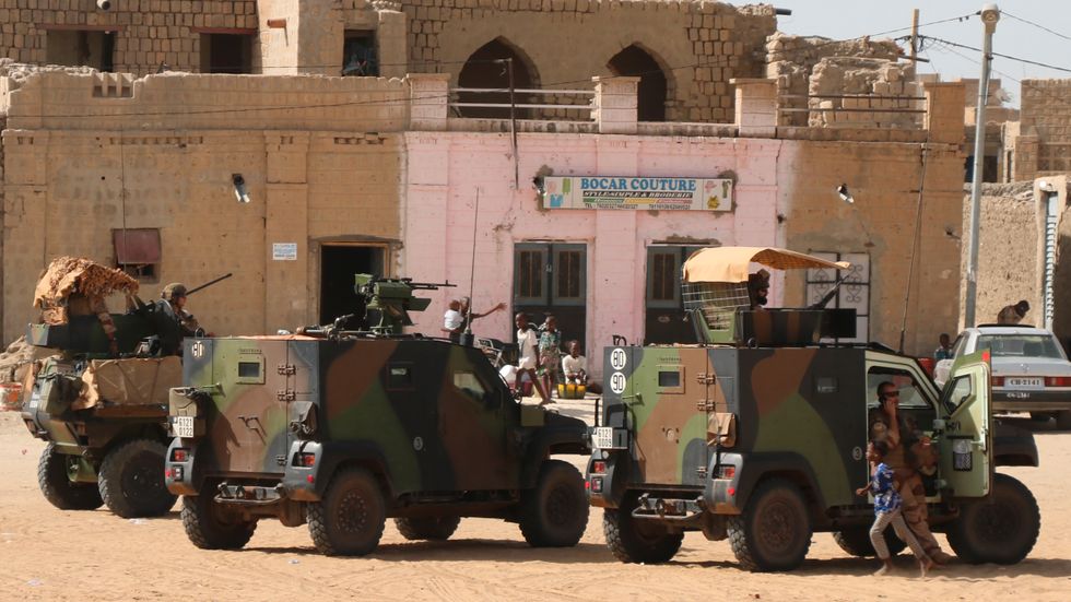 En fransk patrull i Timbuktu i Mali. Arkivbild.