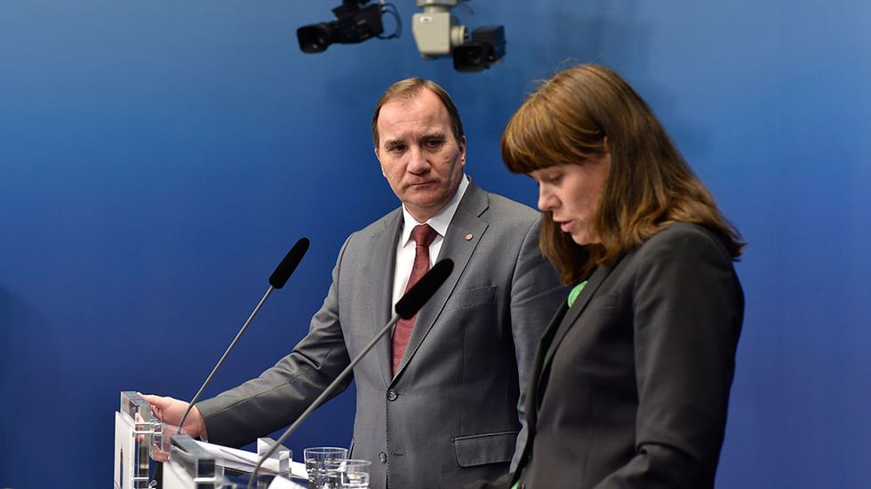 Statsminister Stefan Löfven (S) och vice statsminister Åsa Romson (MP).
