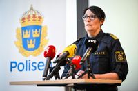 Petra Stenkula, polisområdeschef Malmö, då Polismyndigheten region Syd håller en pressträff med anledning av gårdagens händelser i Malmö.