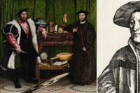 Hans Holbeins målning från 1533 samt ett porträtt på konstnären själv. 