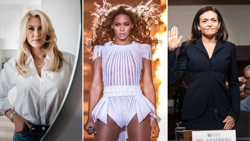 Från vänster: influencern Isabella Löwengrip, artisten Beyoncé och Meta-chefen Sheryl Sandberg.