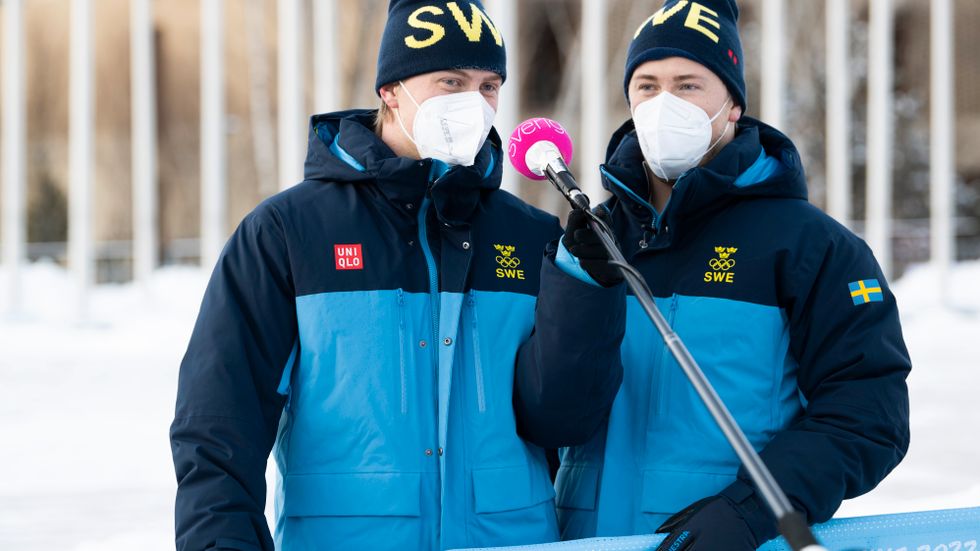 Skicrossbröderna David och Erik Mobärg.