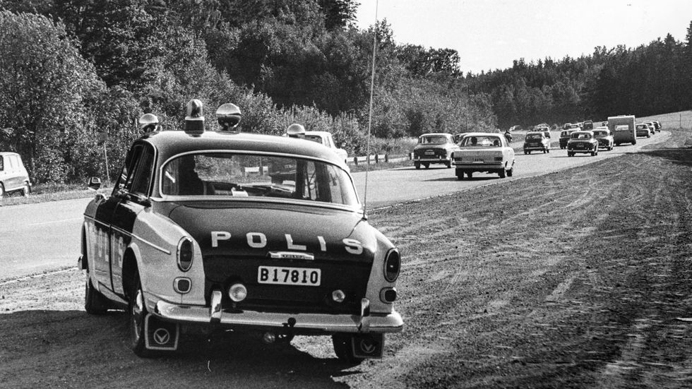 E4 mellan Stockholm och Norrköping – 2 augusti 1968. 