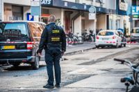Polisen undersöker ett misstänkt föremål i Köpenhamn.