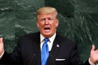 Trump under talet i FN:s generalförsamling. 