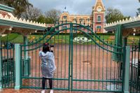 Entrén till Disneyland i Anaheim i Kalifornien är låst.
