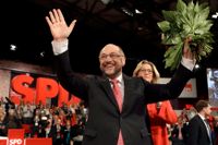 Nyvalde partiledaren och kanslerkandidaten Martin Schulz.