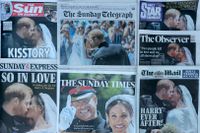 Söndagens brittiska tidningar var – försås – fyllda av bilder och texterom det nygifta kungliga paret, herigen och hertiginnan av Sussex.