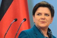Premiärminister Beata Szydlo uteblir från tisdagens regeringsmöte och ska vara kvar på sjukhus för observation de närmaste dagarna. Arkivbild.