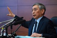 Japans centralbankschef Haruhiko Kuroda och hans direktion går mot strömmen och hänger inte med på den globala vågen av räntehöjningar. Arkivbild