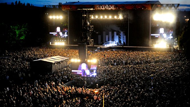 Stora scenen på Peace & Love-festivalen i Borlänge. Arkivbild.