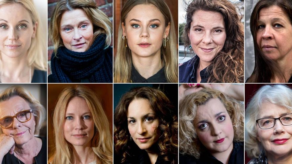 Sofia Helin, Alicia Vikander, Lena Endre och Alexandra Rapaport är några av skådespelarna som undertecknat uppropet som lett till en lavin av vittnesmål. 