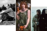 Gunnar Ekelöf, minnets gudinna Mnemosyne i Dante Gabriel Rossettis tappning samt stillbild ur Marguerite Duras film ”La femme du Gange”. 