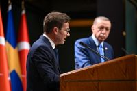 Sveriges statsminister Ulf Kristersson mötte Turkiets president Recep Tayyip Erdogan i Ankara i november.