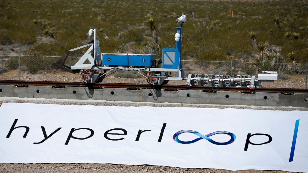 Test med hyperloop i Nevada, USA. Arkivbild.