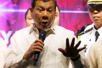 Filippinernas president Rodrigo Duterte under ett tal i Manila i fjol. Arkivbild.