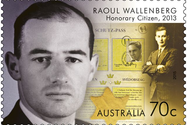 Raoul Wallenberg hedrad med frimärke - i Australien.