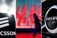 Ericsson, Volvo och H&M har rasat runt 20 procent senaste 30 dagarna.