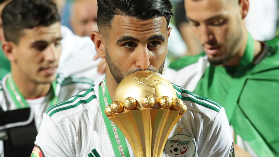 Riyad Mahrez vann Afrikanska mästerskapen med Algeriet, men missade Community Shield-finalen när hans Manchester City mötte Liverpool. Arkivbild.