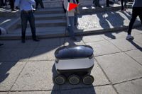 På bilden en robot som utför leveranser för företaget Starship Technologies i Washington DC.