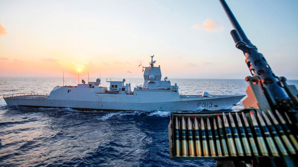 Den danska fregatten Esbern Snare. Bilden är från en insats i Medelhavet 2014.