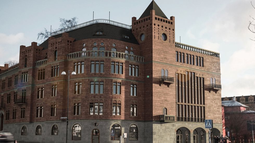 Sigfridshäll, ett palatsliknande hus som ska väcka debatt om dagens byggande.