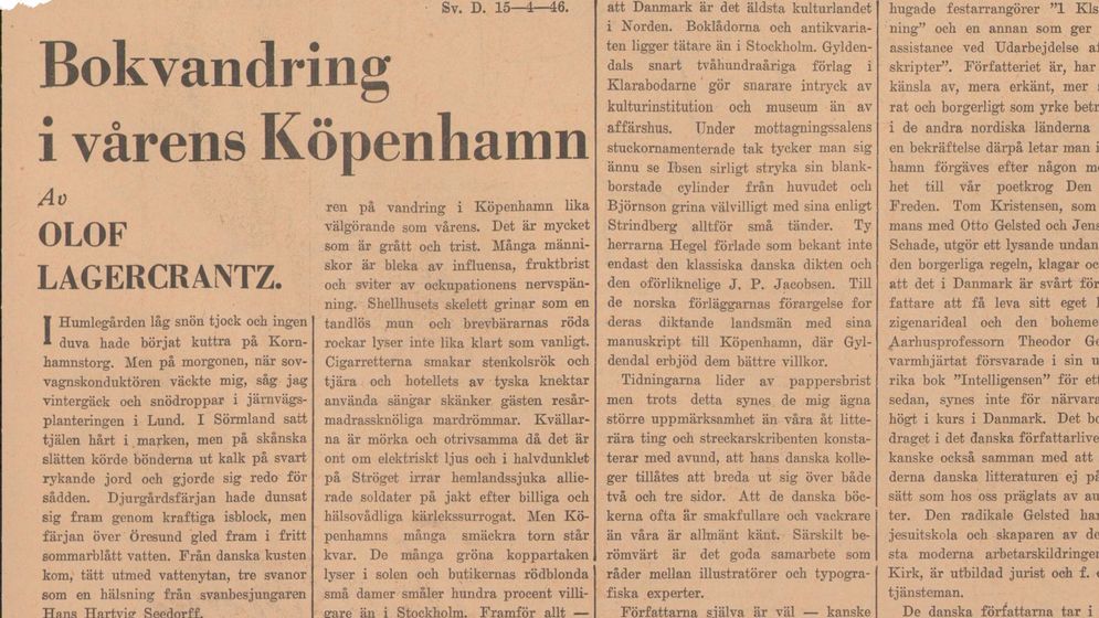 Denna artikel var införs i SvD den 15 april 1946. 