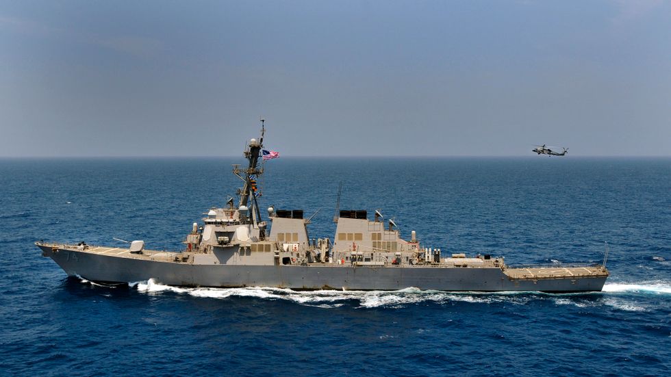 Amerikanska flottan befinner sig i Röda havet för att skydda civila sjöfartsleder. Arkivbild.
