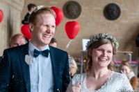 Paret Leoni och Felix Brinkman gifte sig i Stockholms stadshus i juni.