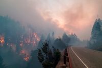 En brand i Oregon från den 7 juli.