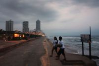 Colombo, Sri Lanka, på måndagskvällen.