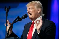 USA:s president Donald Trump vid det årliga konservativa mötet CPAC i Maryland.
