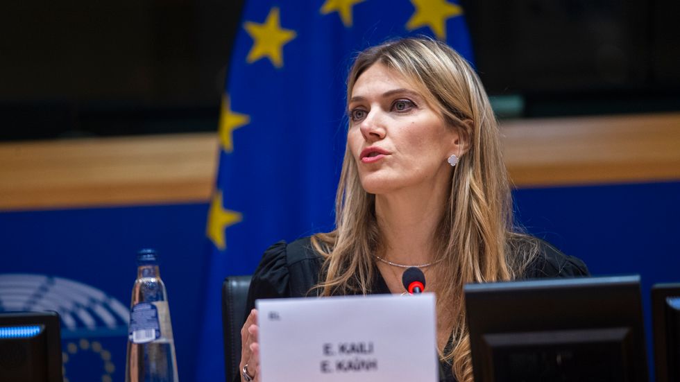 Grekiska EU-parlamentsledamoten Eva Kaili har suttit häktad sedan början av december, då belgisk polis slog till mot misstänkta mutbrott. Arkivfoto.