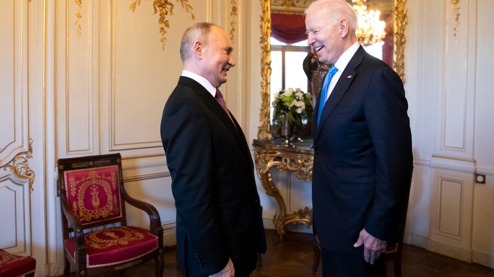 Putin och Biden i Genève.