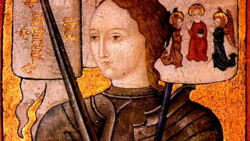 Jeanne d’Arc, detalj av målning från slutet av 1400-talet.