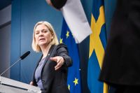 Magdalena Andersson fick mycket kritik av oppositionen när hon inte ville säga ordet invasion under tisdagens presskonferens.