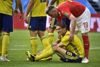 Albin Ekdal fick en smäll på foten i samband med matchen mot Schweiz.