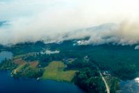 Flygbilder över den stora branden runt Ljusdal i juli förra sommaren.