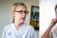 Läkarna Hanna Åsberg och Magnus Isacson är båda skeptiska mot nätläkarna: ”Jag har svårt att förstå hur man som läkare vågar ta risken att skriva ut ett läkemedel på så svag grund som en digital patientkontakt ger”, säger Hanna Åsberg.