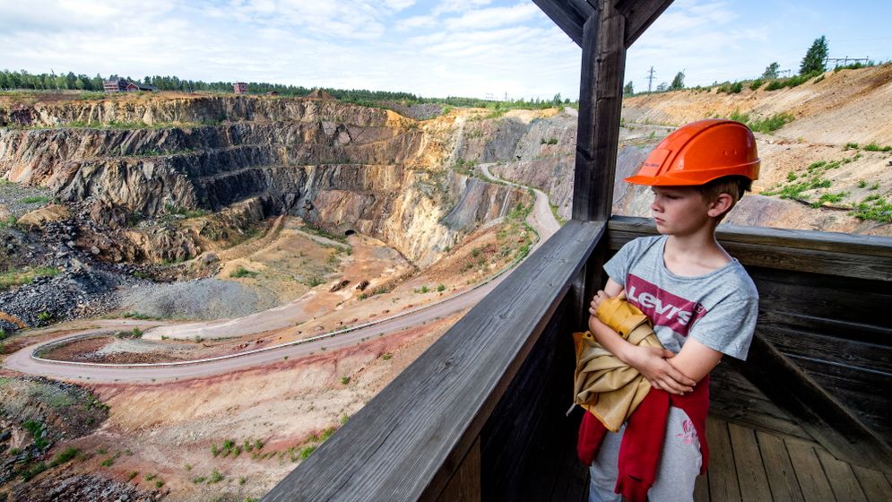 Ville, 10, tycker att besöket i Falu gruva var en spännande historielektion.
