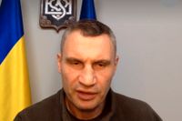 Kievs borgmästare Vitali Klytjko under intervjun med SvD. 