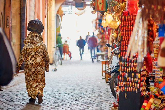 Kvinna i souken, Marrakech.