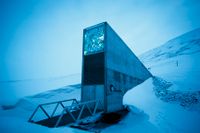 ”Det är så här det kan bli – för världen och för människan.” Ingången till Svalbard Global Seed Vault, mars 2016.